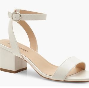 New Boohoo Low Block Barely There Heels